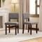 Costway Wooden Dining Chair Set of 2/4 with Acacia Wood Frame Padded Seat & Back Home